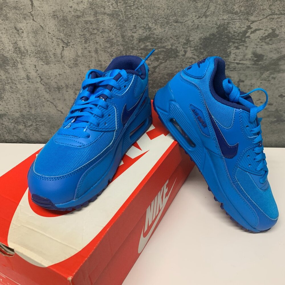 Nike Kid's Air Max 90 (GS) Photo Blue/Deep Royal Blue Big Kid
